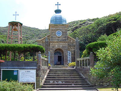 ４．世界遺産の構成資産のひとつ「頭ヶ島天主堂」